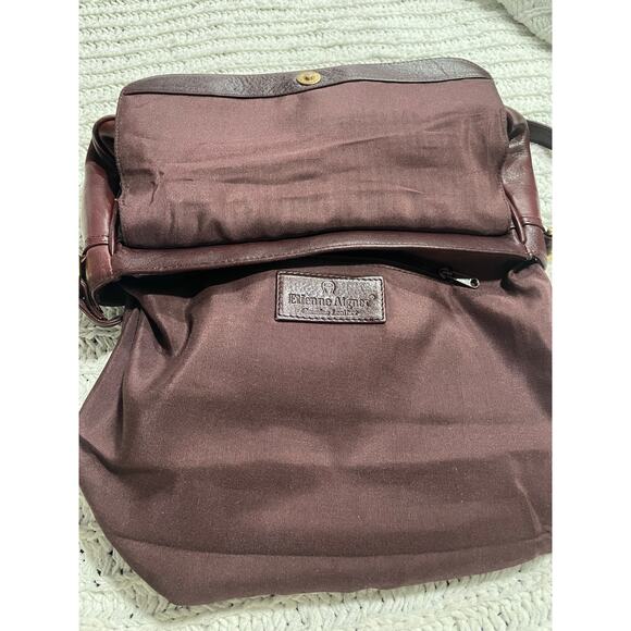 VTG Etienne Aigner Crossbody Shoulder Saddle Bag Purse Leather Red - Picture 8 of 13